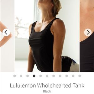 Lululemon Black Wholehearted Tank Top EUC Size 6